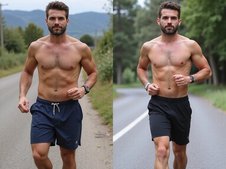 Άνδρας πριν και μετά - μεταμόρφωση σώματος